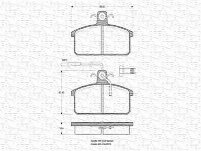 MAGNETI MARELLI 363702160175 -  Комплект тормозных колодок, дисковый тормоз